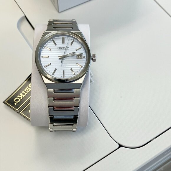Seiko Essentials Watch Baby Blue Dial SUR599 - Picture 8 of 9